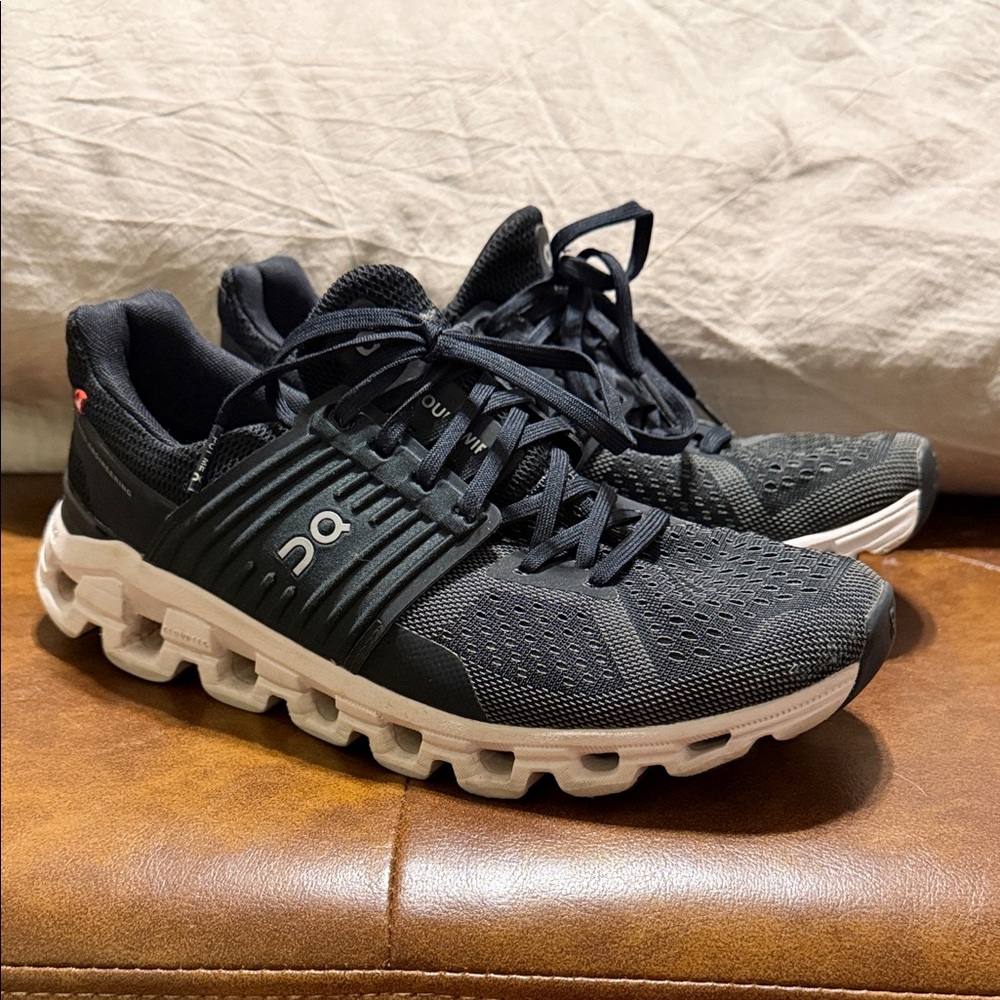On Running Women's Black and White Athletic Shoes